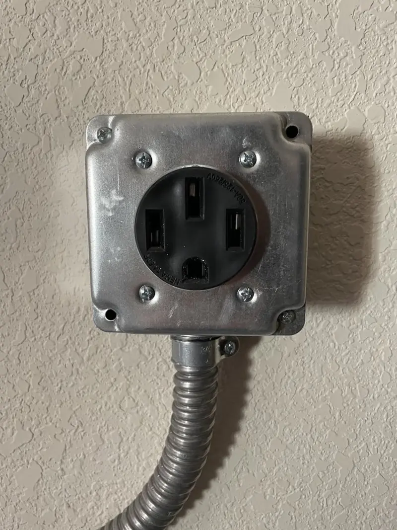 NEMA 14-50 outlet installed for Electrical Panel Upgrade in Carmi